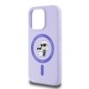 Karl Lagerfeld KLHMP15LSCMKCRHU iPhone 15 Pro 6.1 fioletowy/purple hardcase Silicone Karl&Choupette Heads Ring MagSafe